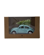 House Doctor xmas car light blue 12,5 cm i æske - Tinashjem